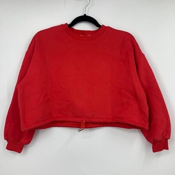 CALI BE Women's Cropped Cinch Long Sleeve Sweatshirt Size XS NWT - Picture 1 of 10